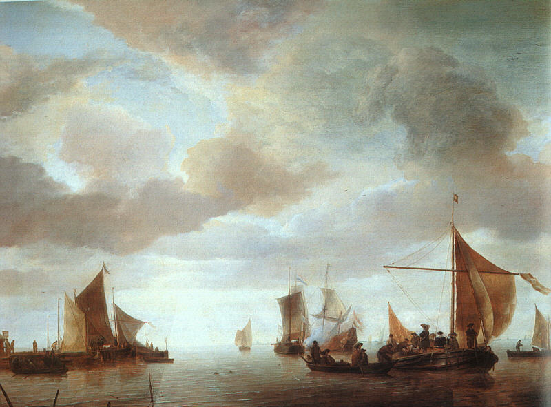 Jan van de Capelle Ships on a Calm